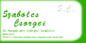 szabolcs csorgei business card