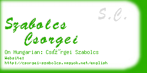 szabolcs csorgei business card